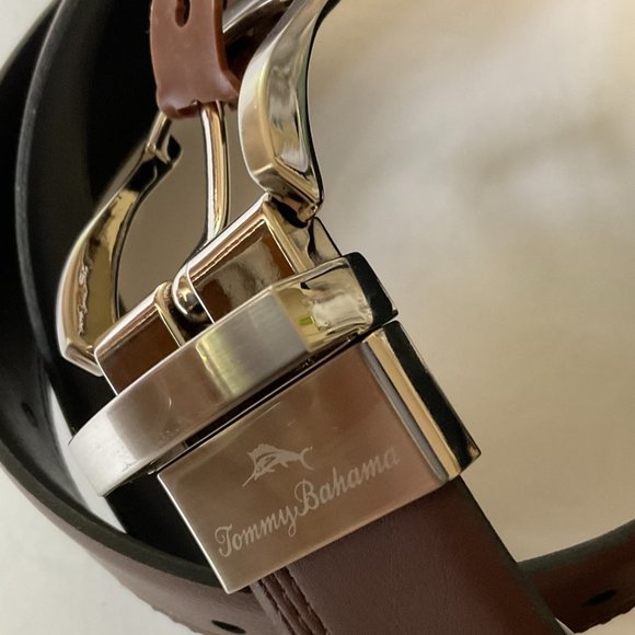 TOMMY BAHAMA Men's Reversible Black/Brown Belt NWT Size XL 42-44 - Picture 3 of 10